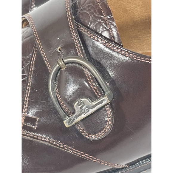 Emilio Bianco Buenos Aires Men Dark Brown Leather Monk Strap Shoe Argentina 10.5